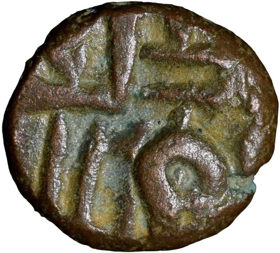 Copper Coin of Vijayaraghava Nayak (AD 1631-1673) of Thanjavur Nayakas with Lord Ganesha Very Rare