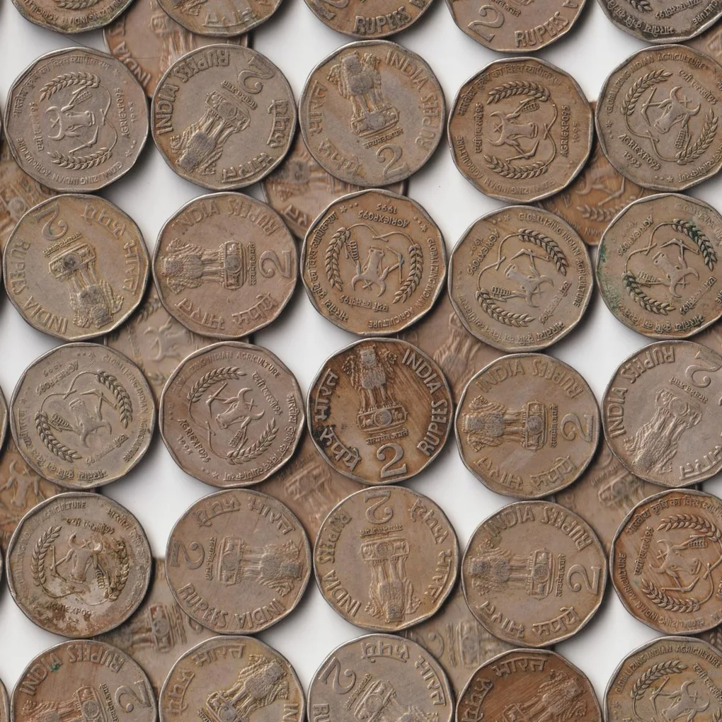 Five Coins Set of 2 Rupees 1995 Copper-Nickel Coin of Commemorative issue Globalizing Indian Agriculture - Agriexpo 95 Republic India Coins