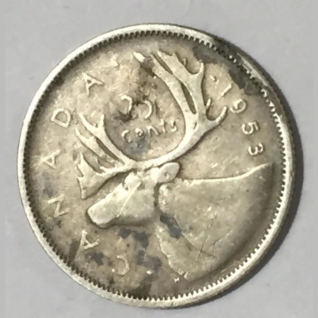 1953 Canada 25cenis Coin #1026