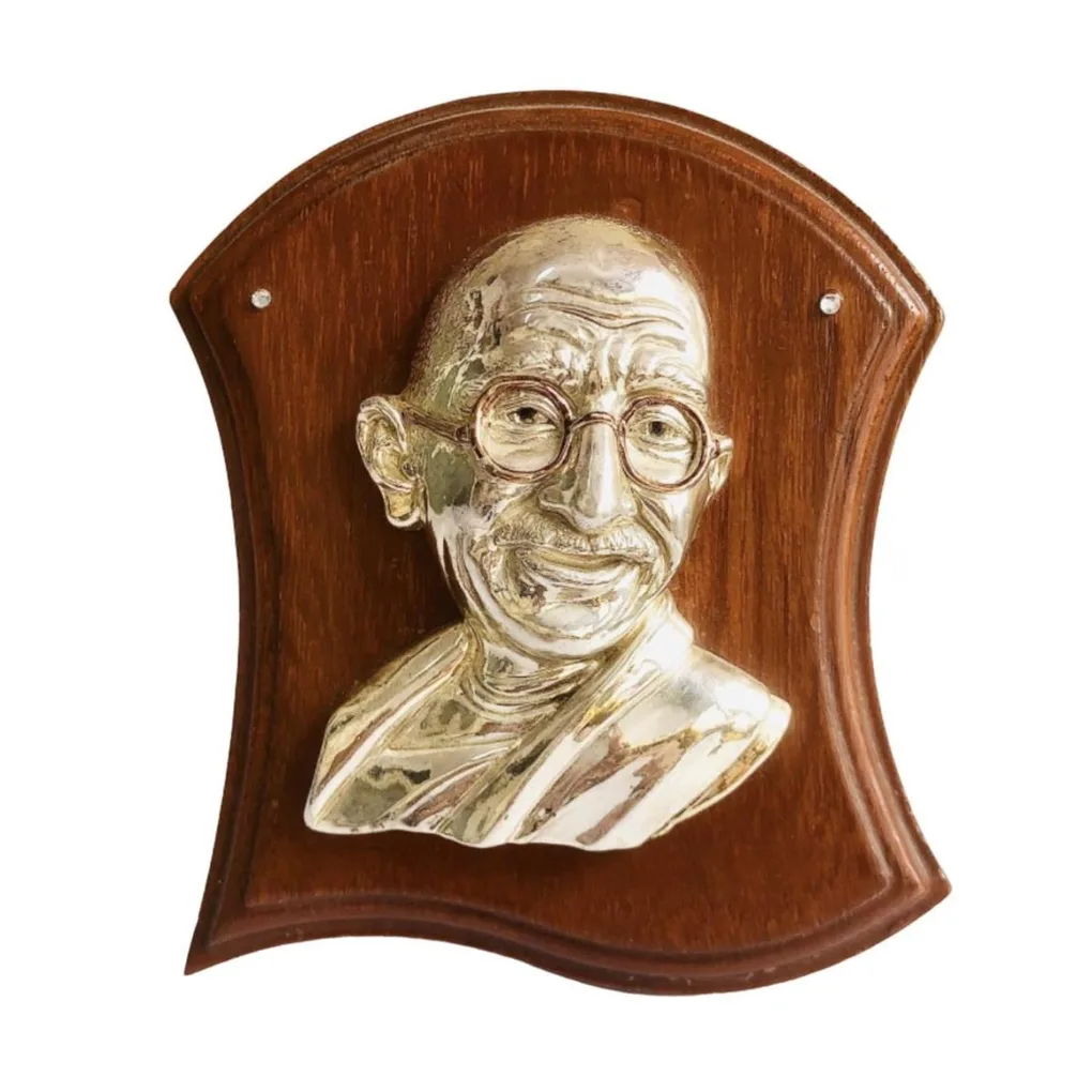Mahatma Gandhi Commemorative Silver 999 Pure Silver Portrait 51Grams Ultra Unique and Rare