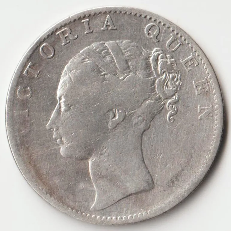 Rare One Rupee 1840 Silver Coin of Victoria Queen Continuous Legend British India Coinage