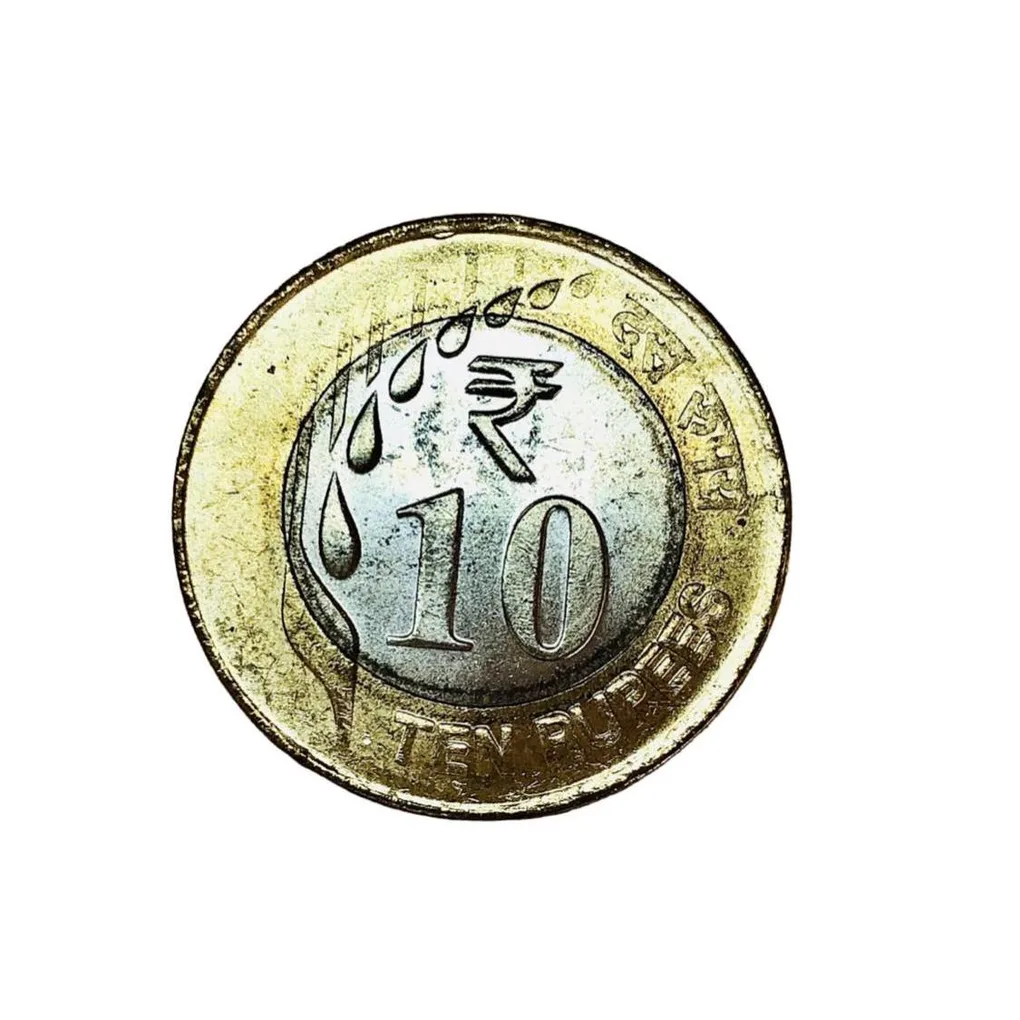 Rs 10 Drop Issue Massive Error NO Year Or Mint Struck On Coin Unique and Rare