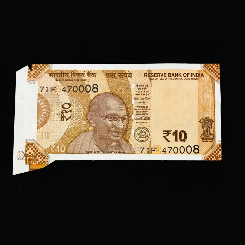 Rs 10 Latest Issue Extra Paper Butterfly Error Unique and Rare
