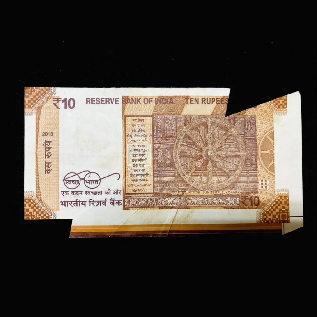 Rs 10 Latest Issue Massive Extra Paper Butterfly Error Unique and Rare