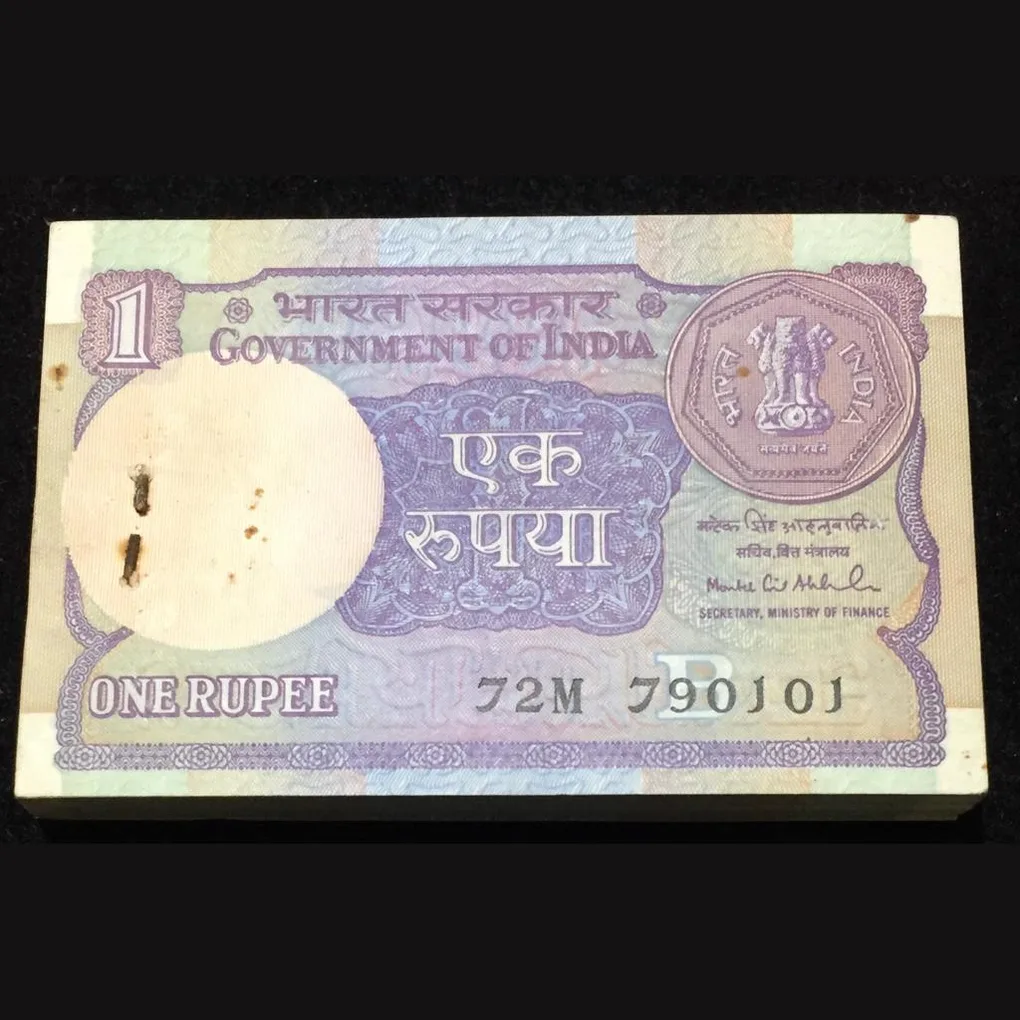 1 Rupees 1992 Governer Mantek Singh Seriel packet