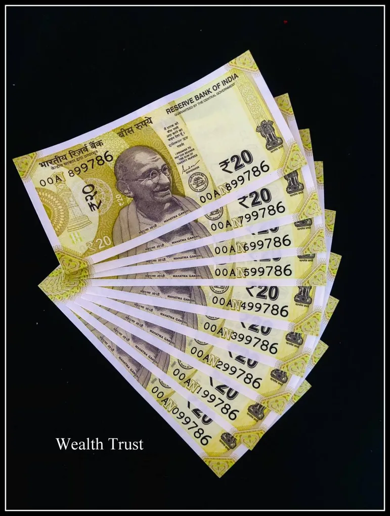 Rs 20 Set 00A Prefix 0099786 to 899786 Gem UNC Very Unique and Rare