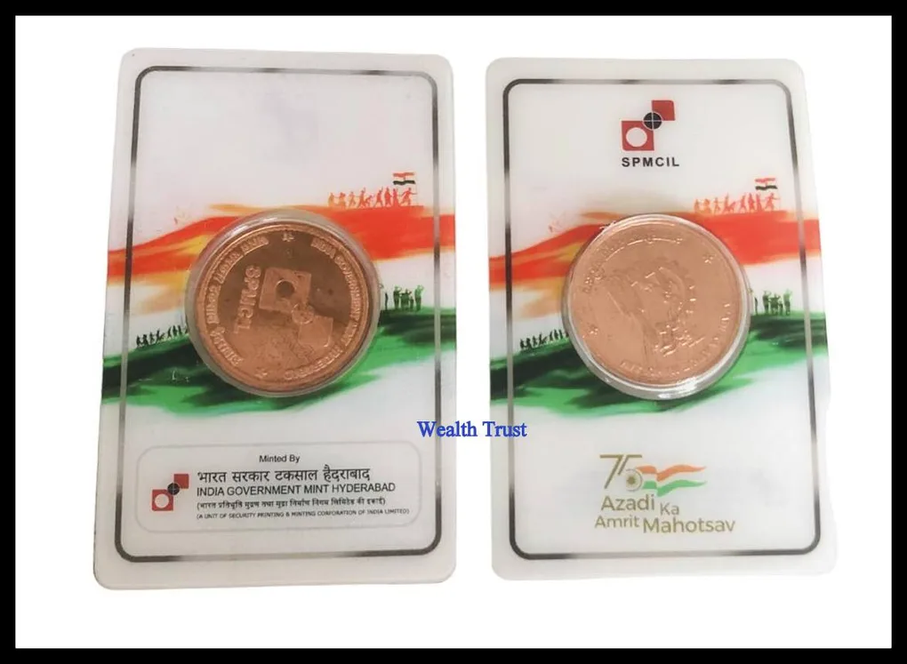 Extremely Rare Chandrayaan 3 75th Annivarsary Azadi Ka Amrit Mohatsav Copper Medal Issued By Hyderabad Mint