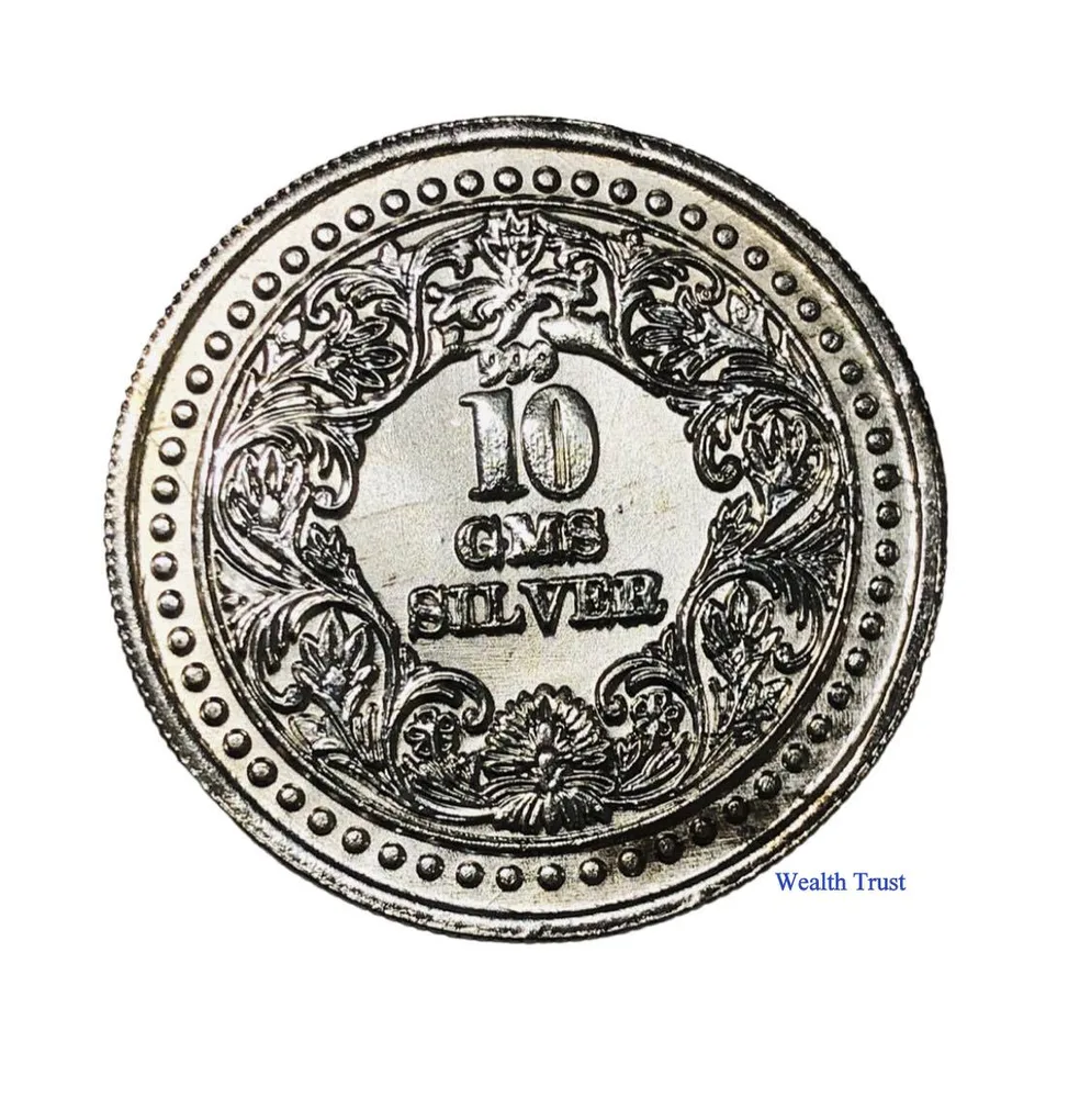 10 GMS Silver Bullion Coin 999 Silver Coin Rare and Unique Mahatma Gandhi