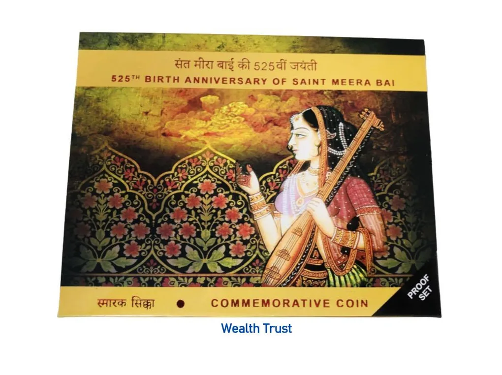 Rs 525 Proof Coin Set 525th Anniversary of Saint Meerabai Very Unique and Rare