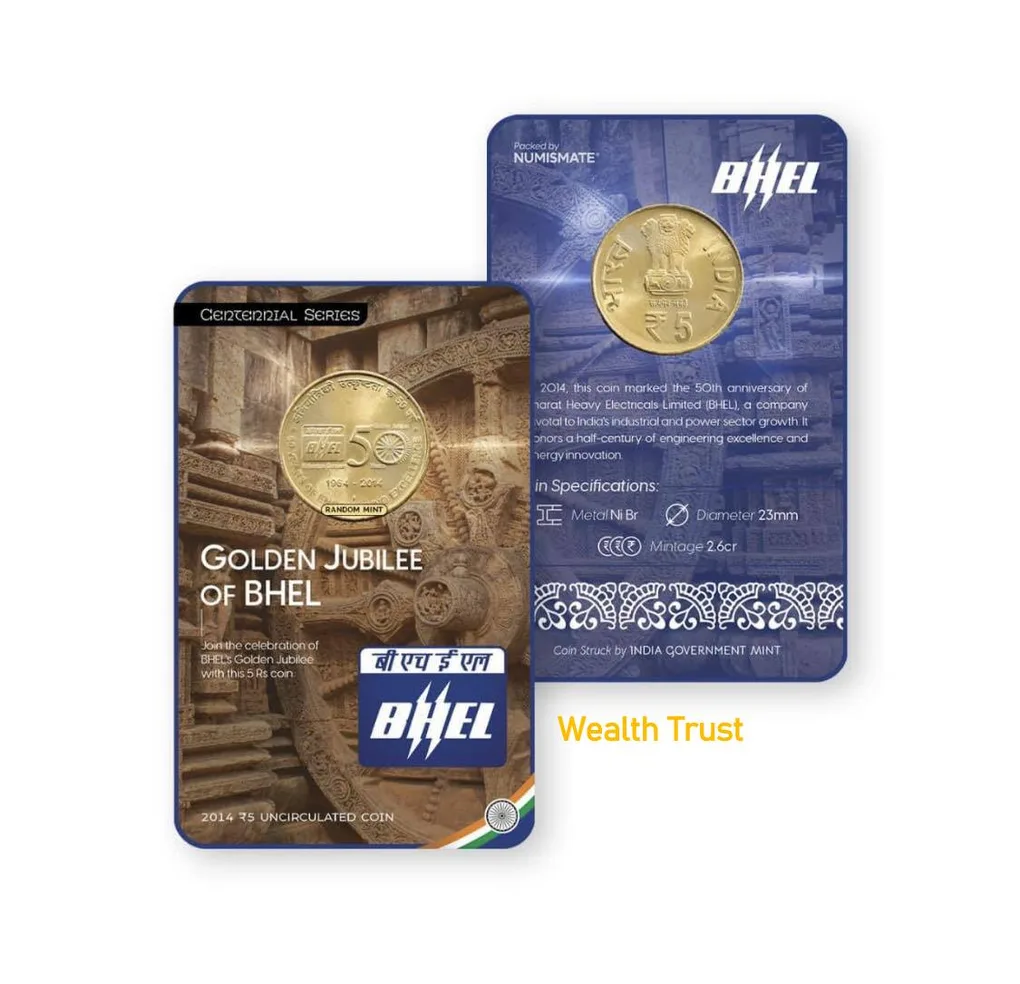 Rs 5 India Government Issue BHEL Coin Blister Pack