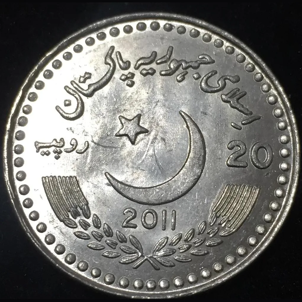 2011 Pakistan 20 Rupees Year of Pakistan-China friendship Commemorative Issue Coin #Z49
