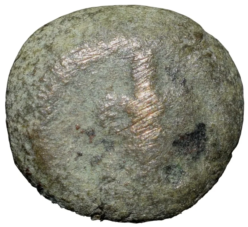 Copper Coin of Pre-Satavahana (2nd Cen. BC) from Buldhana Region Srivatsa/Hollow-Cross Rare