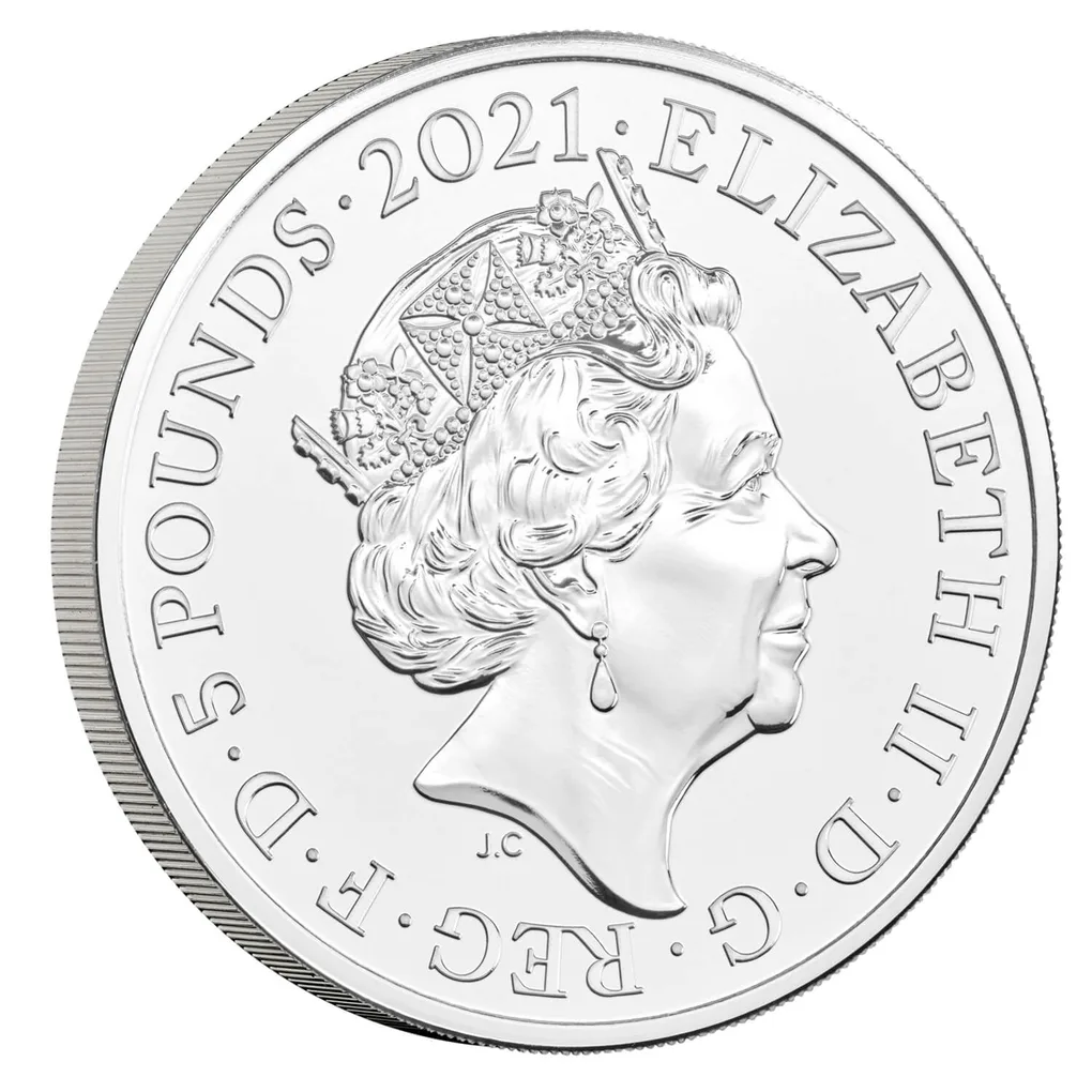 Mahatma Gandhi Commemorative Coin with Royal Mint Original Folder Slogan 2021 for Collection