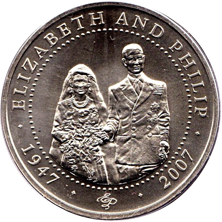 Cook Islands 1 Dollar - Elizabeth II Diamond Wedding Anniversary 2007 Gem Unc With First Day Cover
