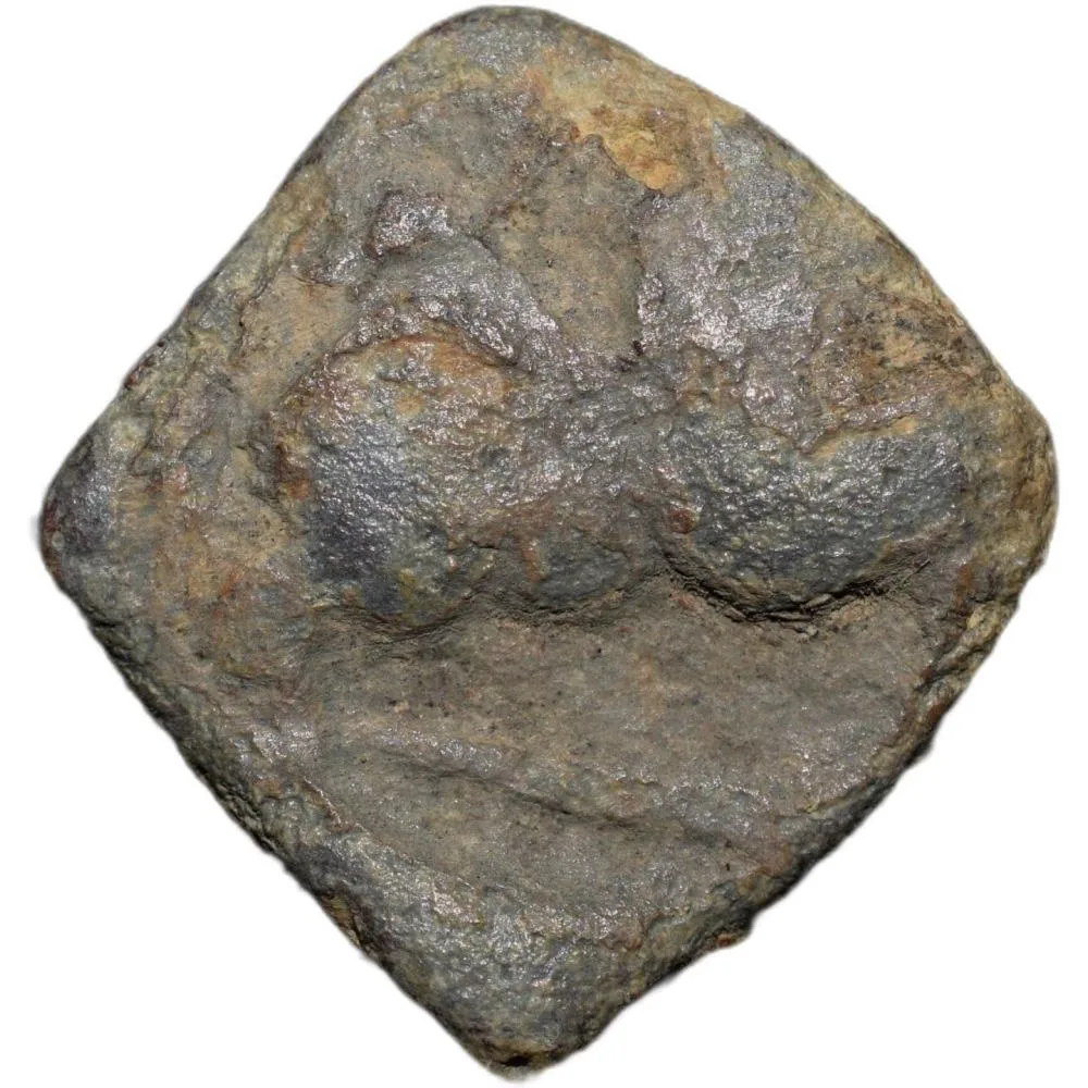 Lead Coin of Satavahan Dynasty(1st Cen. BC) from Paithan Region with Galloping Lion Right Rare