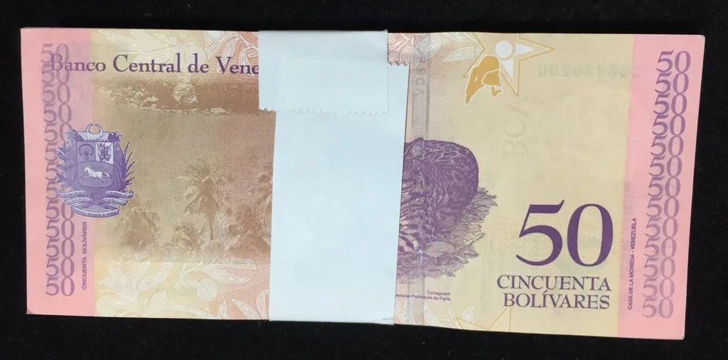 Venezuela 50 Bolivars (100 Note) Serial Packet
