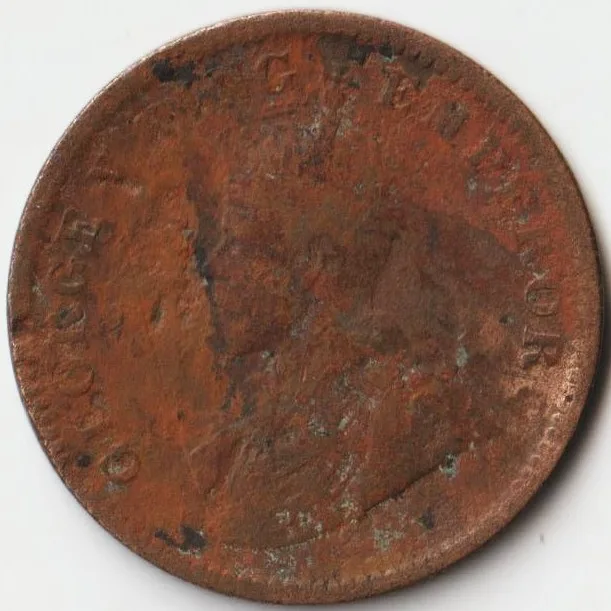 One Quarter Anna 1911 Bronze Coin of King George V British India Coinage