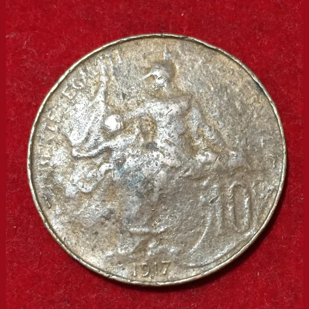 1917 France 10 Centimes Rare Coin Lowest Price #N104