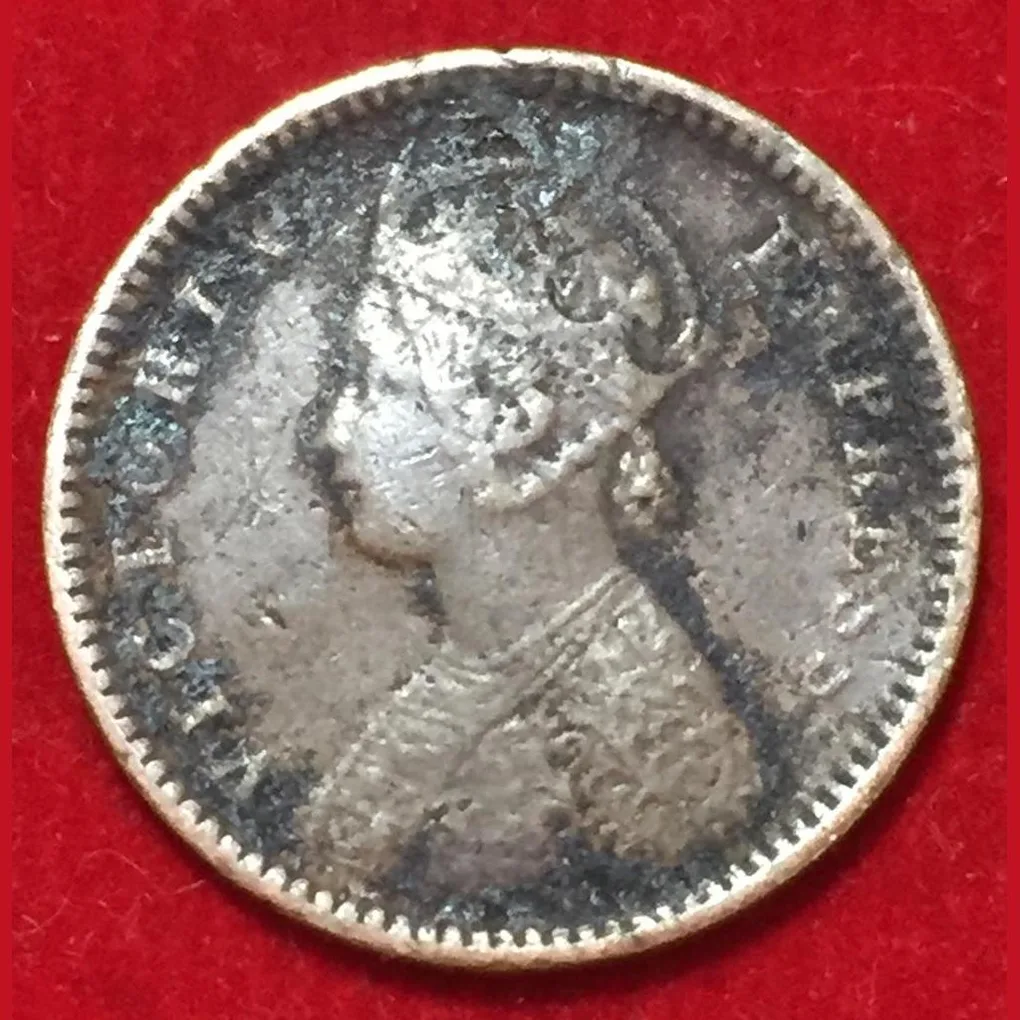 1888 India - British ¹⁄₁₂ Anna - Victoria Rare Coin #F14