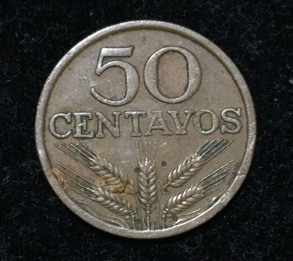 Portugal 50 Centavos 1974 Lowest price Coin #D-10