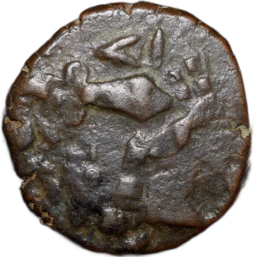 Copper 1/2 Anna of Mulhar Rao II(AD1811-33) of Indore State KM 27 Rare