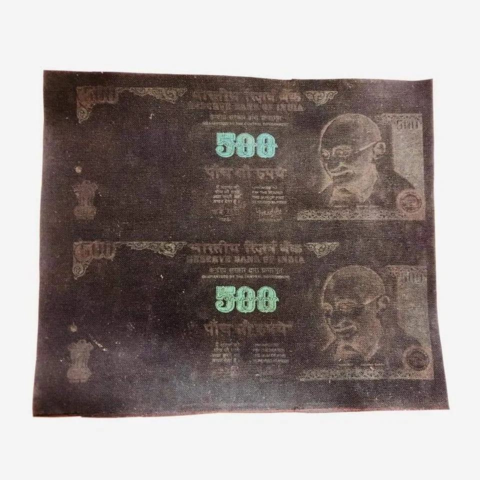 Rs 500 Blanket Uncut Sheet 2 Piece Previous Issue Frontside Print Nashik Press Issue