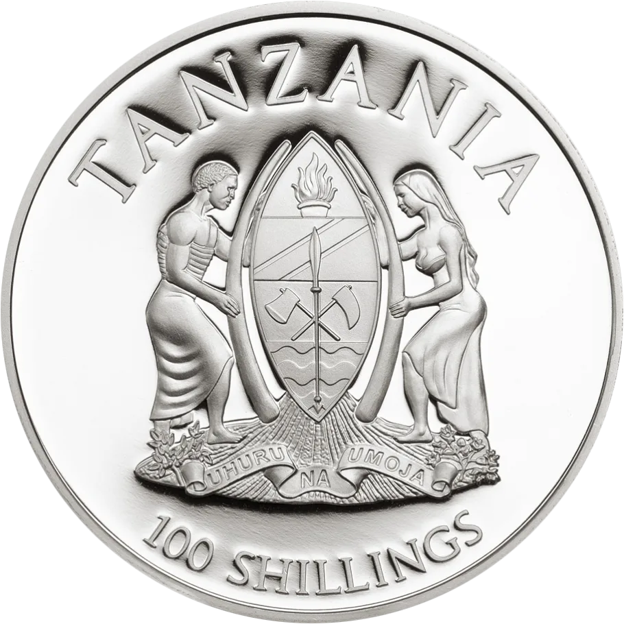 100 Shillings Mountain Gorilla Tanzania WWF Collection 25Gms