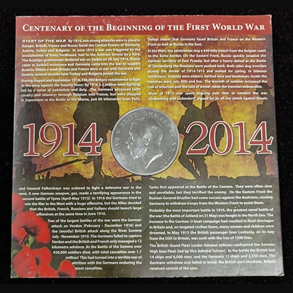 First world War 1914-2014 England mint ishu set