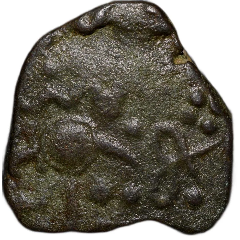 Copper Paisa of Sunth State(17th - 18th Cen. AD) Sword & Shield Type PM 322