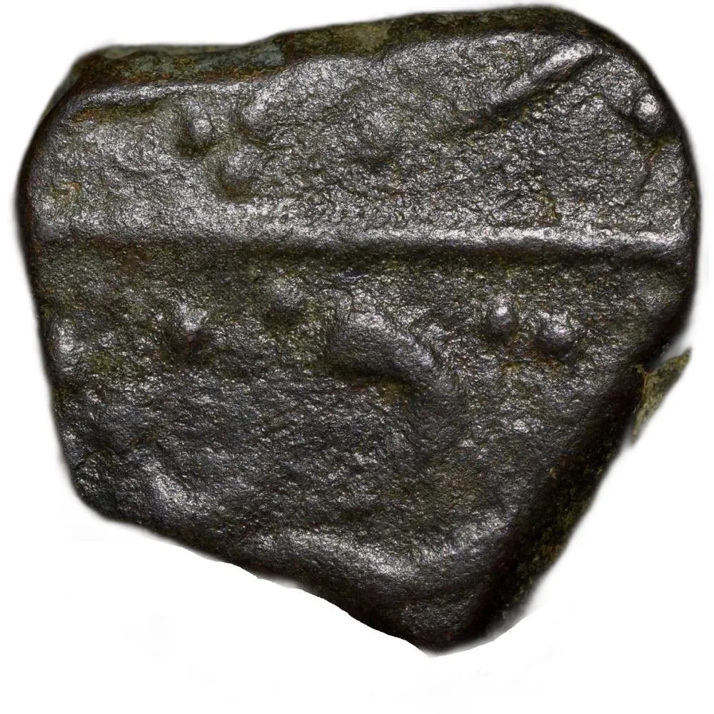 Copper Paisa of Sunth State(17th - 18th Cen. AD) Sword & Shield Type PM 322