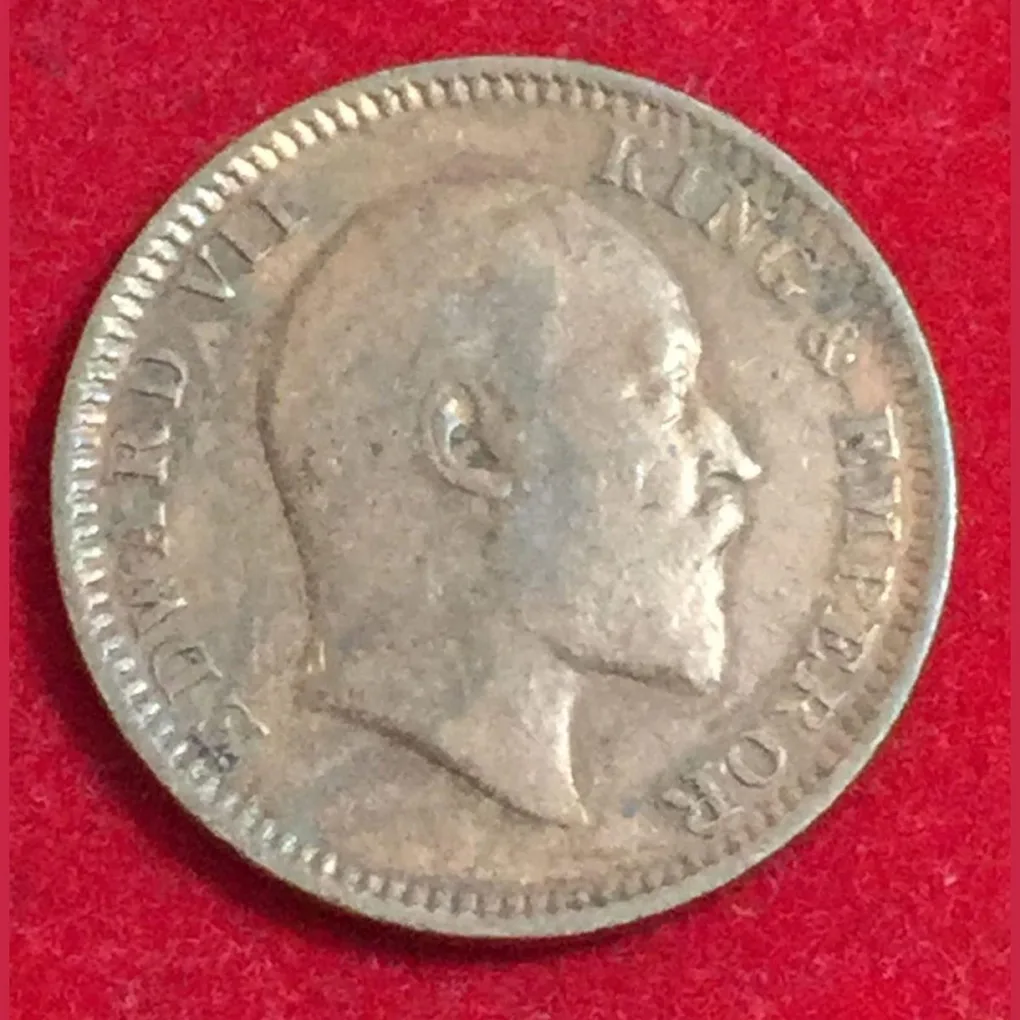 1905 India - British ¼ Anna - Edward VII Rare Coin #Z-104