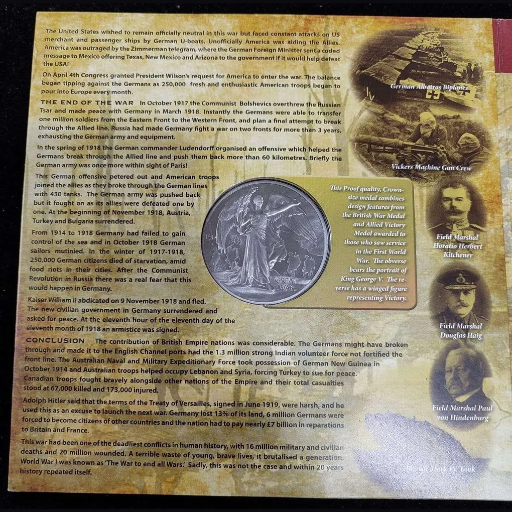 First world War 1914-2014 England mint ishu set