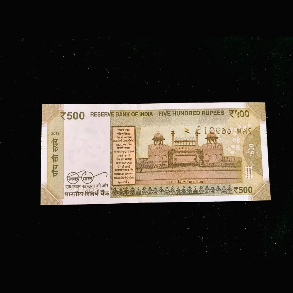 Rs 500 India Banknote Massive Error No Number Both Sides Unique and Rare