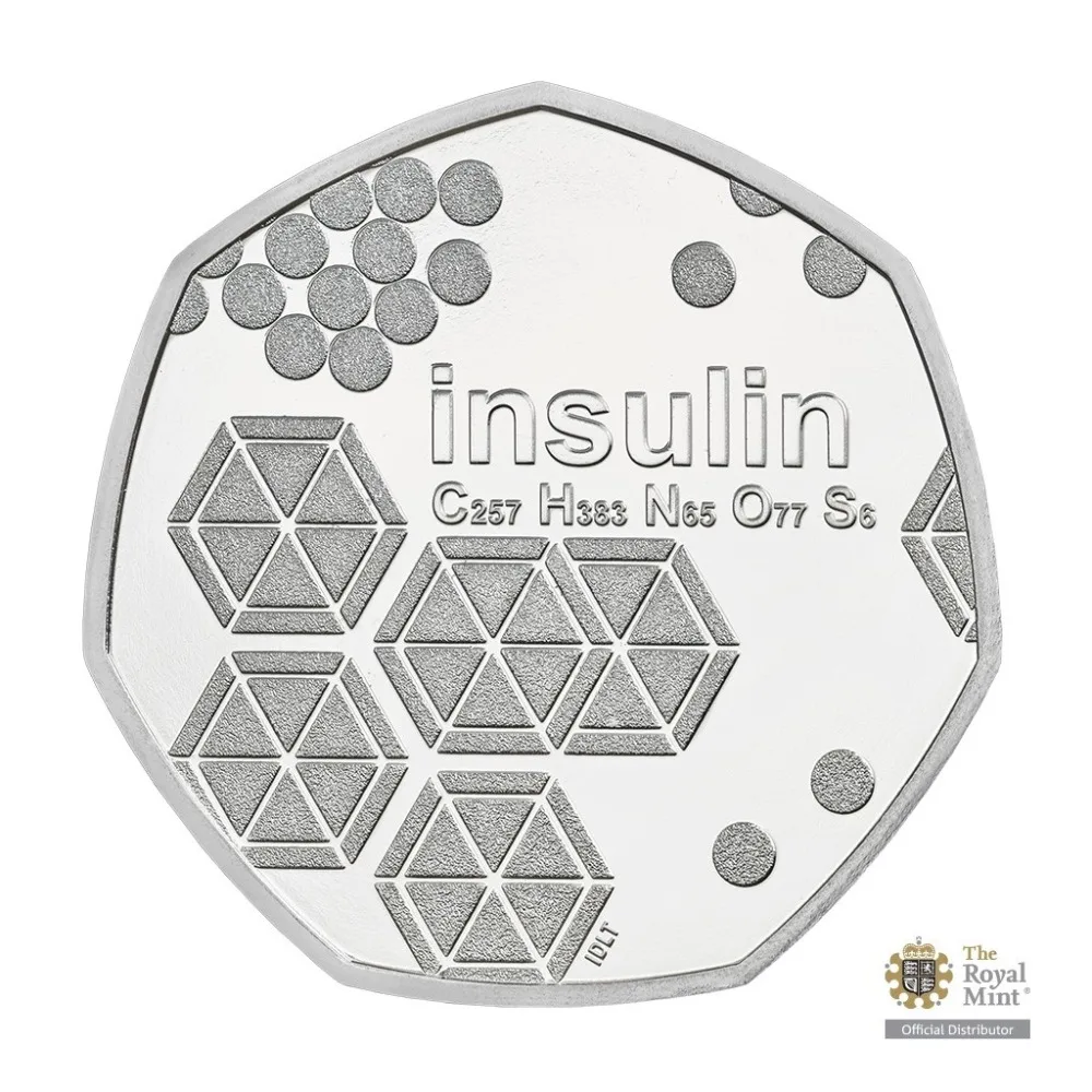 Rare 100 Years Of Insulin Commemorative Coin With Royal Mint