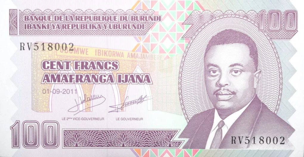100 Francs Of Burundi Country (Ad 2011) With Four Men Building A House