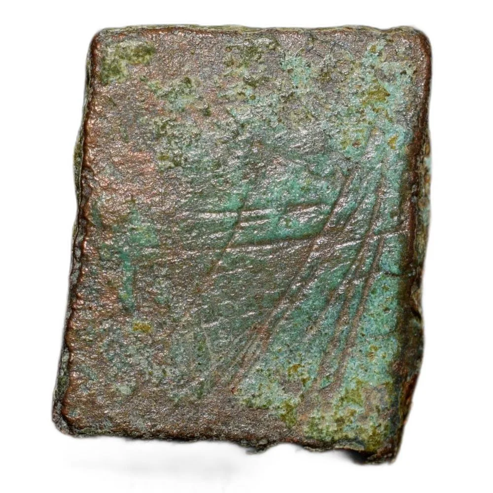 Copper Coin of Damabhadra(200-100 BC) of Bhadra/Mitra Dynasty Inscribed Punch-Marked
