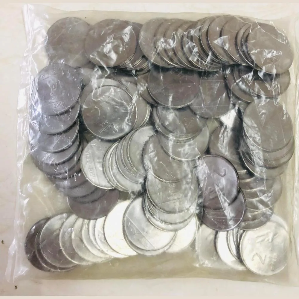 Rs 2 RBI 100 Coin Seal Pouch Republic India Issue 2009 Mumbai Mint Rare Hasta Mudra Series