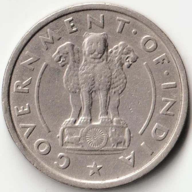 One Rupee 1954 Rare Republic India Coin Bombay Mint Good Condition Coin-Same Coin Given
