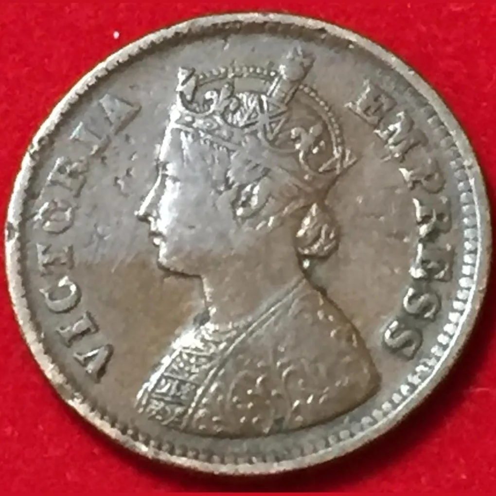 1901 Half Pice Victoria British India Rare Coin #S636
