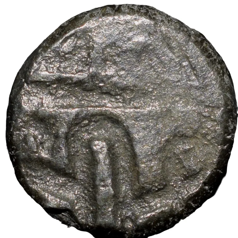 Silver 1/8 Rupee of Indore State (17th - 18th Cen. AD) INO Alamgir II with Die Clash Error/Lakhi Rare