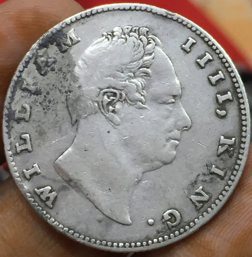 Rare One Rupees 1835 William (East india company) Of Silver Coin # sku N 3