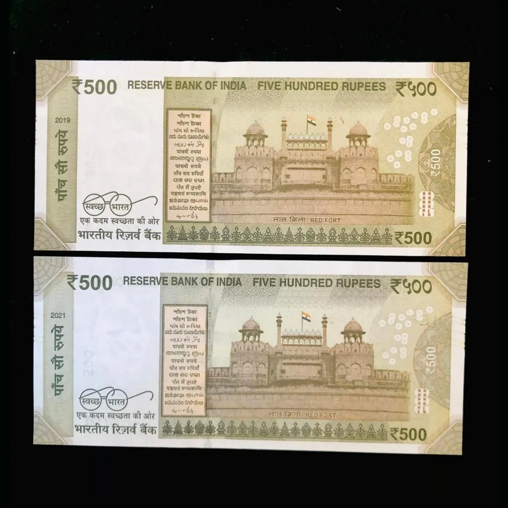 Rs 500 India Banknote Twin Pair 1EE 000002 Set Low Serial Number Collection Unique and Rare