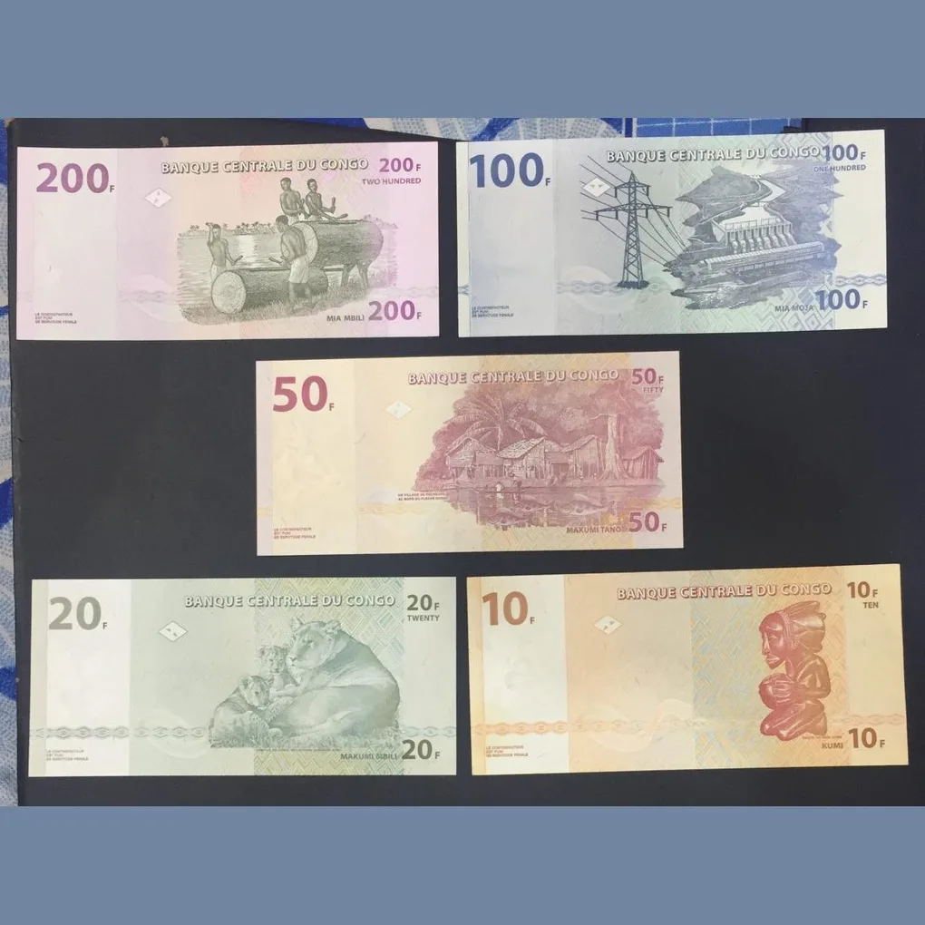 Du Congo 5 pcs set Unc note Old series note