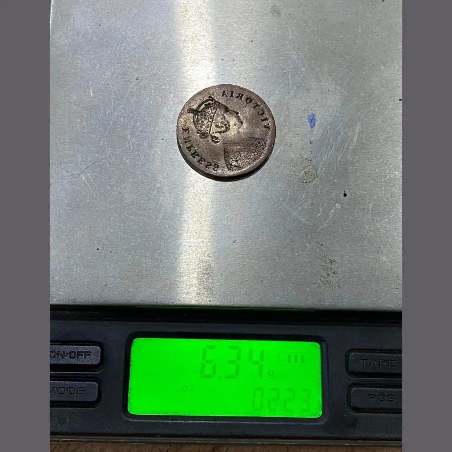 British India One Quarter Anna Victoria Empress Obverse Brockage/Lakhi Error **Very Rare** High Collectable Grade.
