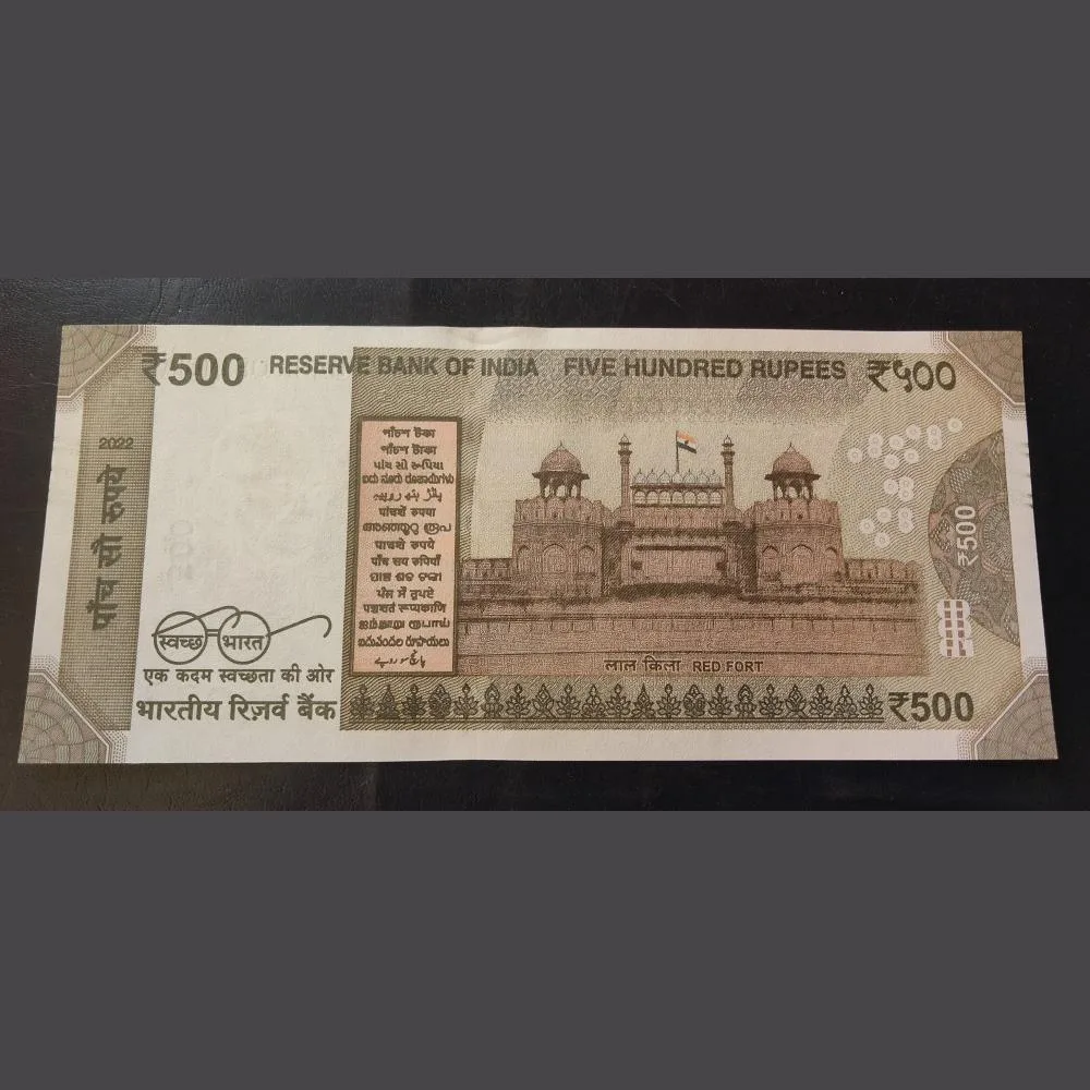 Rare Rare India ₹500 Note 💎💎Gem UNC DENOMINATION:500₹ Solid Fancy Number 222222 Gem 💎 unc EXCE