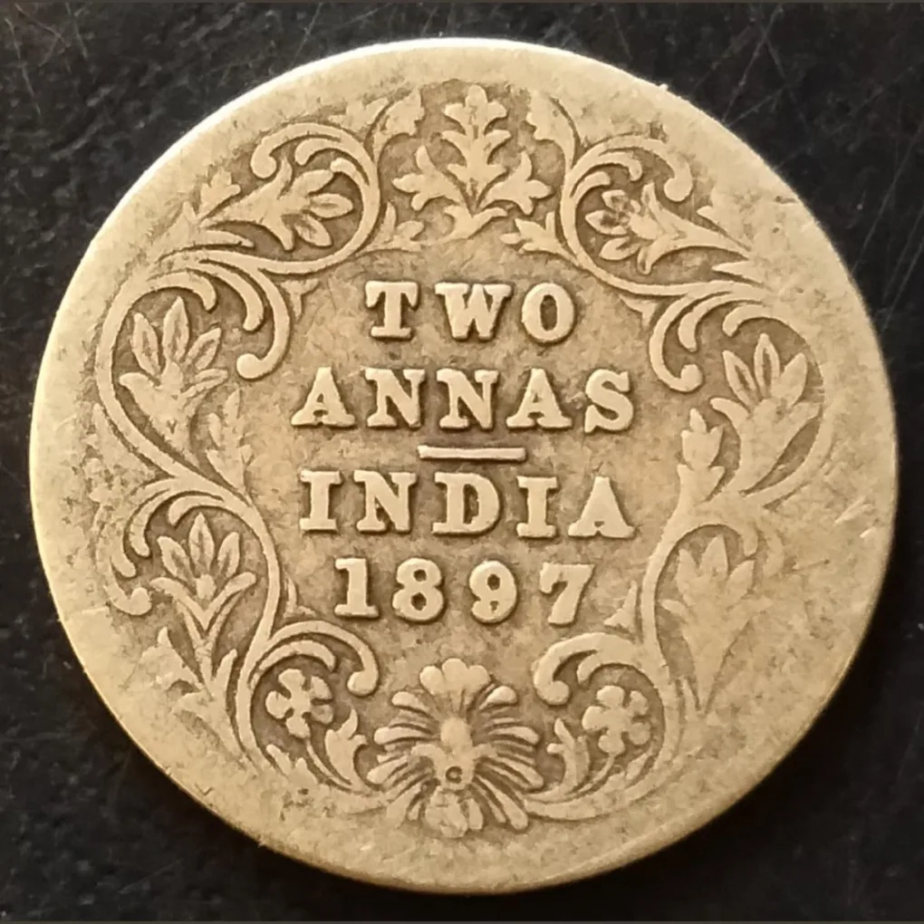 Victoria Empress 1897 2 aana Condition as Images. (copy) (copy)