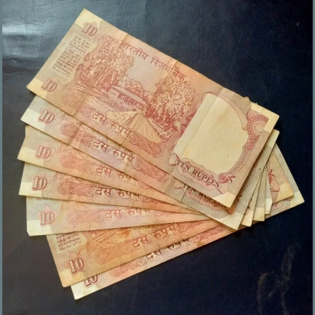 10 ruppee Shalimar note 7 pieces lot very good condition as image Same and similar piece available