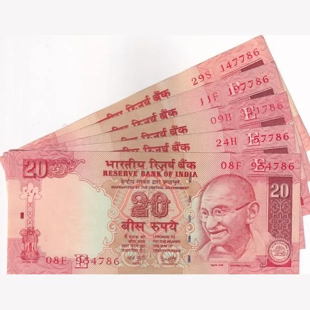 20Rs Y V Reddy Sign 786 Ending 5 Unc Notes Lot Rare
