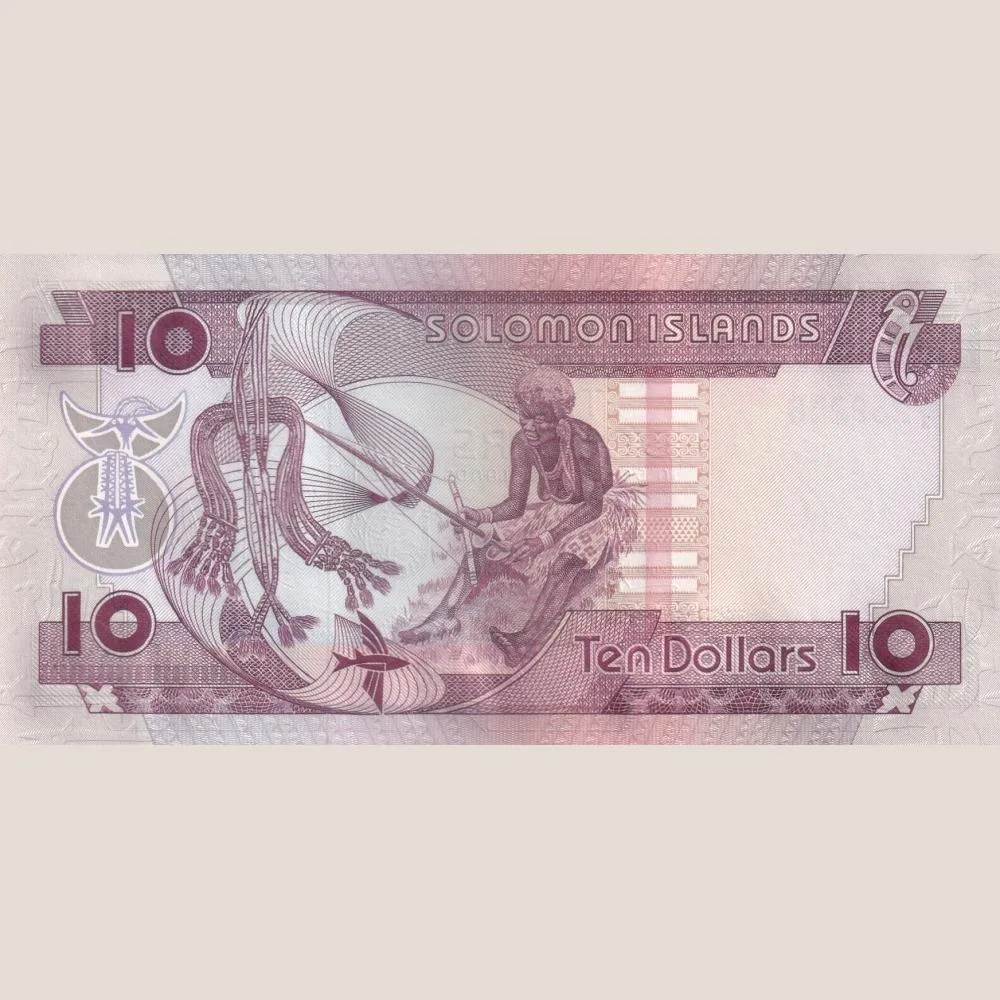 Solomon Islands 10 Dollars 1986 Old Issue UNC Note