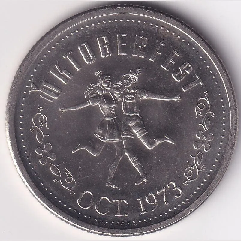 Canada Oktoberfest Dollar 1973 Nickel 33 mm UNC Trade Token